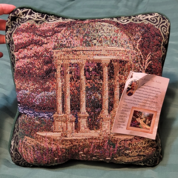 Thomas Kinkade "Garden Gazebo" Pillow - Picture 7 of 8